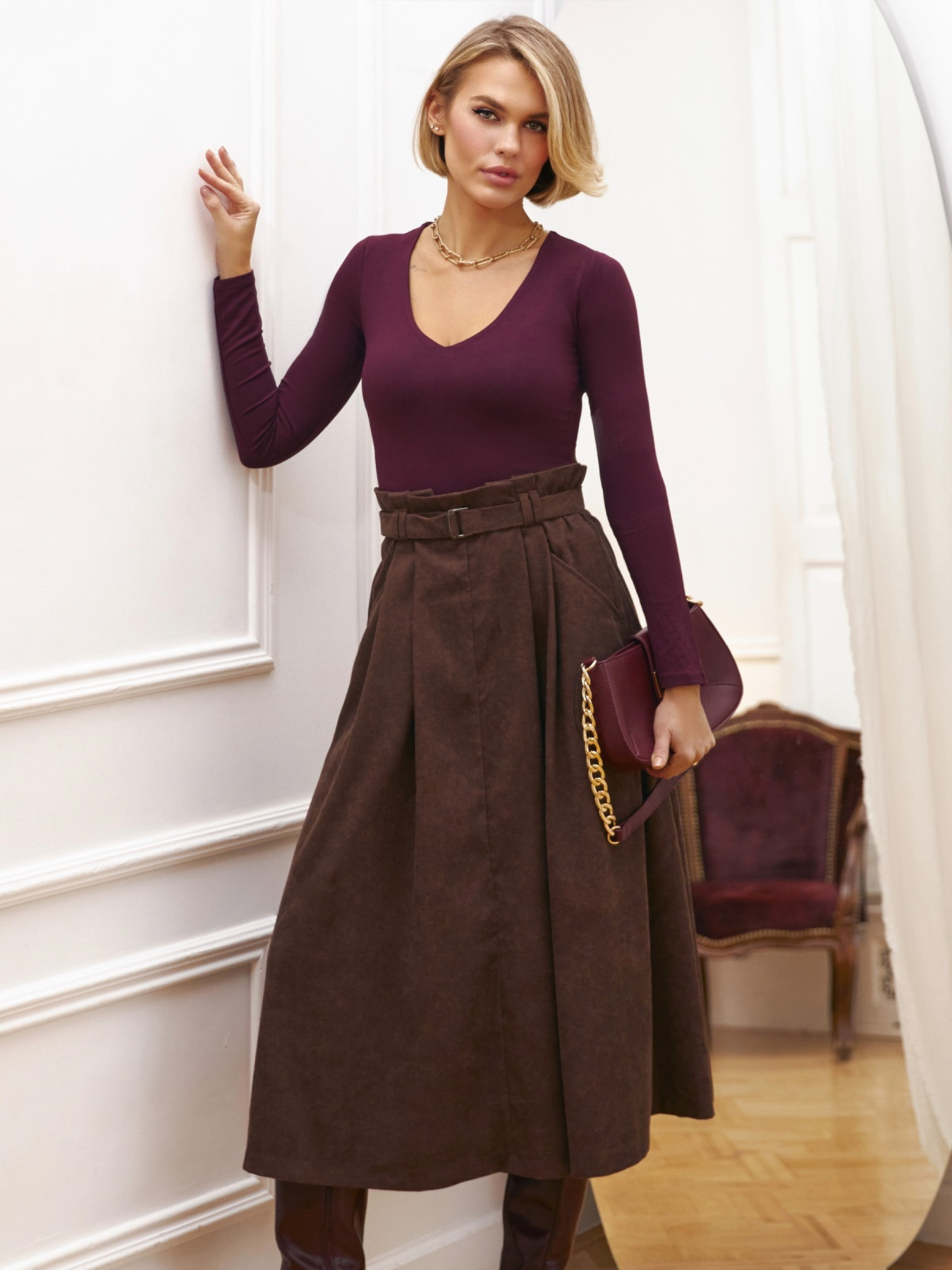 Спідниця міді Dressa модель 72584 Фото