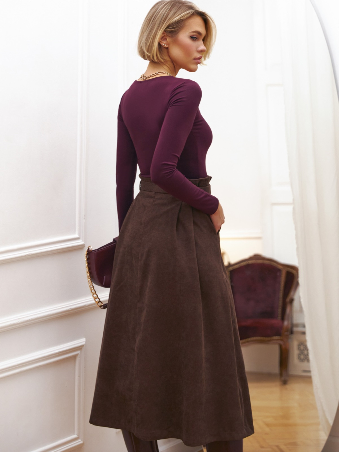 Спідниця міді Dressa модель 72584 Фото