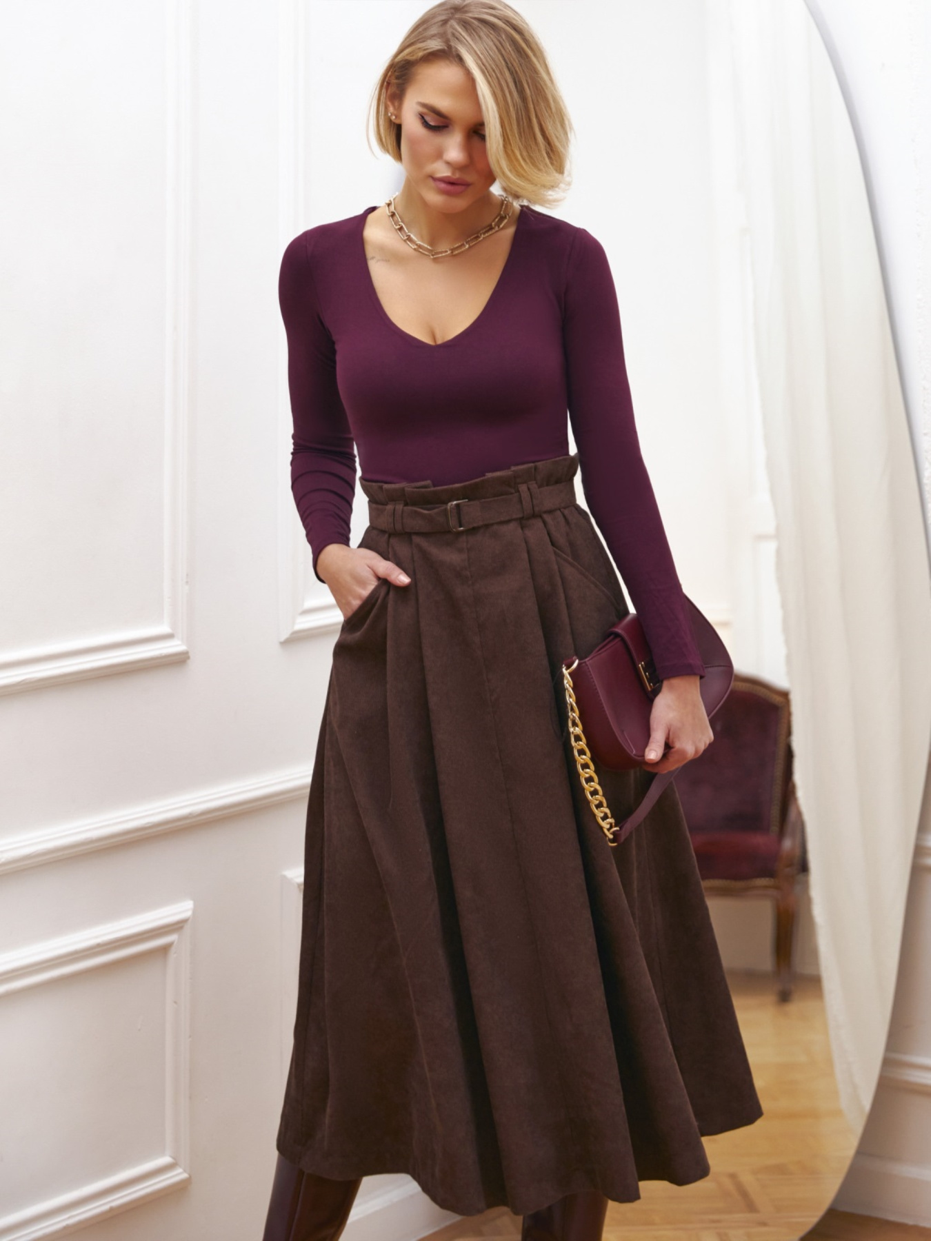 Спідниця міді Dressa модель 72584 Фото