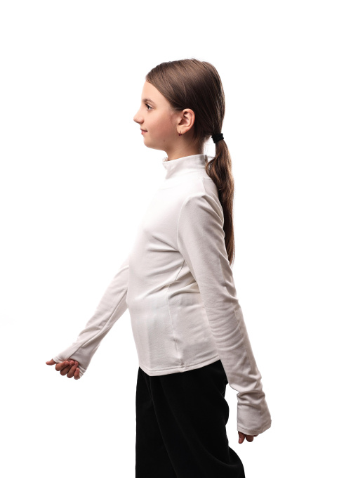 Гольф трикотажный для девочки подростка Белый LUMO модель 691028 Фото
