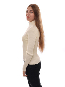 Гольф вязаный женский Молочный STREAM модель 693676 Фото
