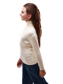 Гольф вязаный для девочки подростка Молочный LUMO модель 688092 Фото