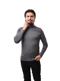 Гольф трикотажный мужской Серый LUMO модель 695831 Фото