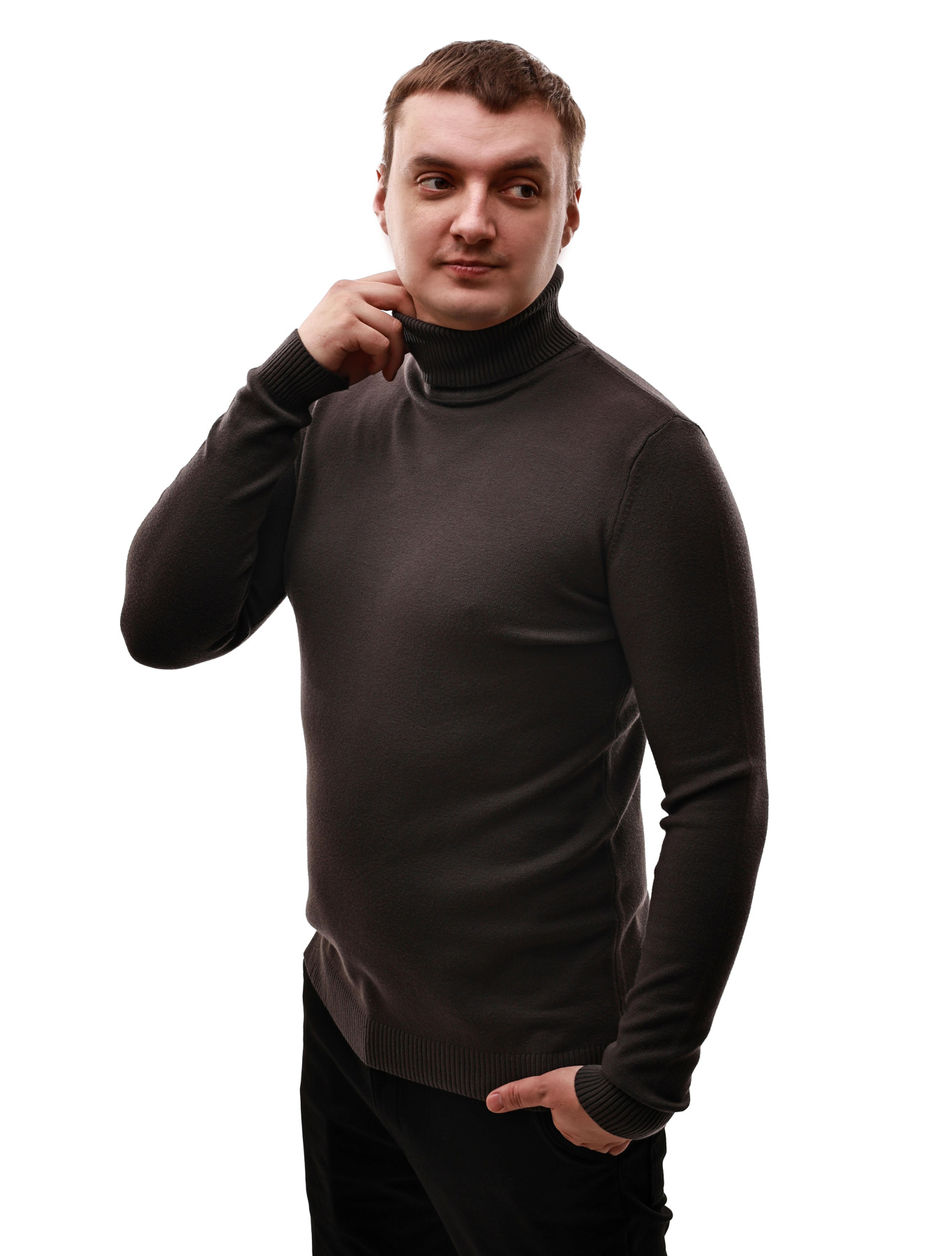 Гольф вязаный мужской Тёмно-серый STREAM модель 684994 Фото