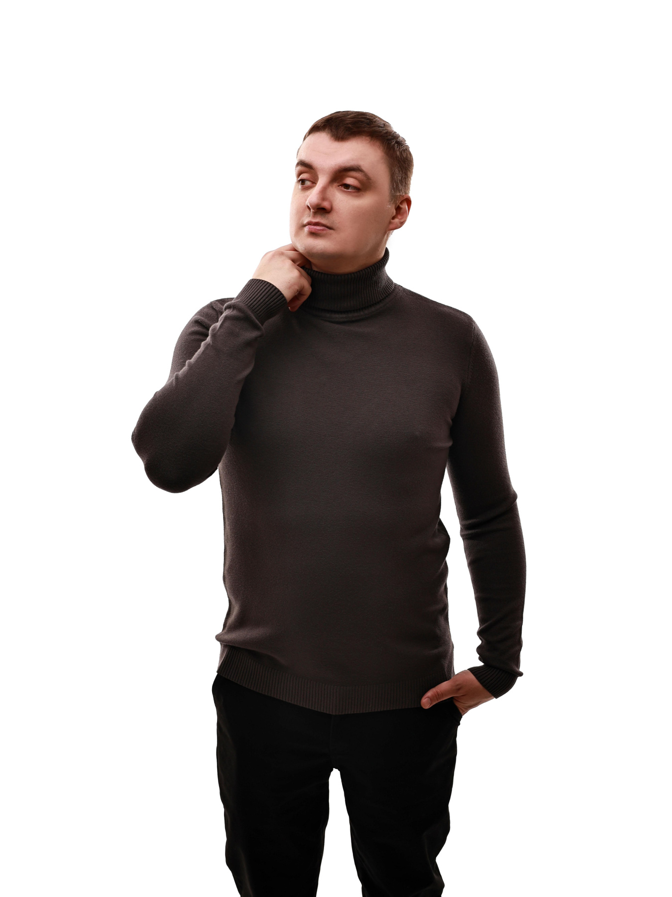 Гольф вязаный мужской Тёмно-серый STREAM модель 684994 Фото