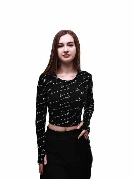 Лонгслив женский Чёрный LUMO модель 688018 Фото