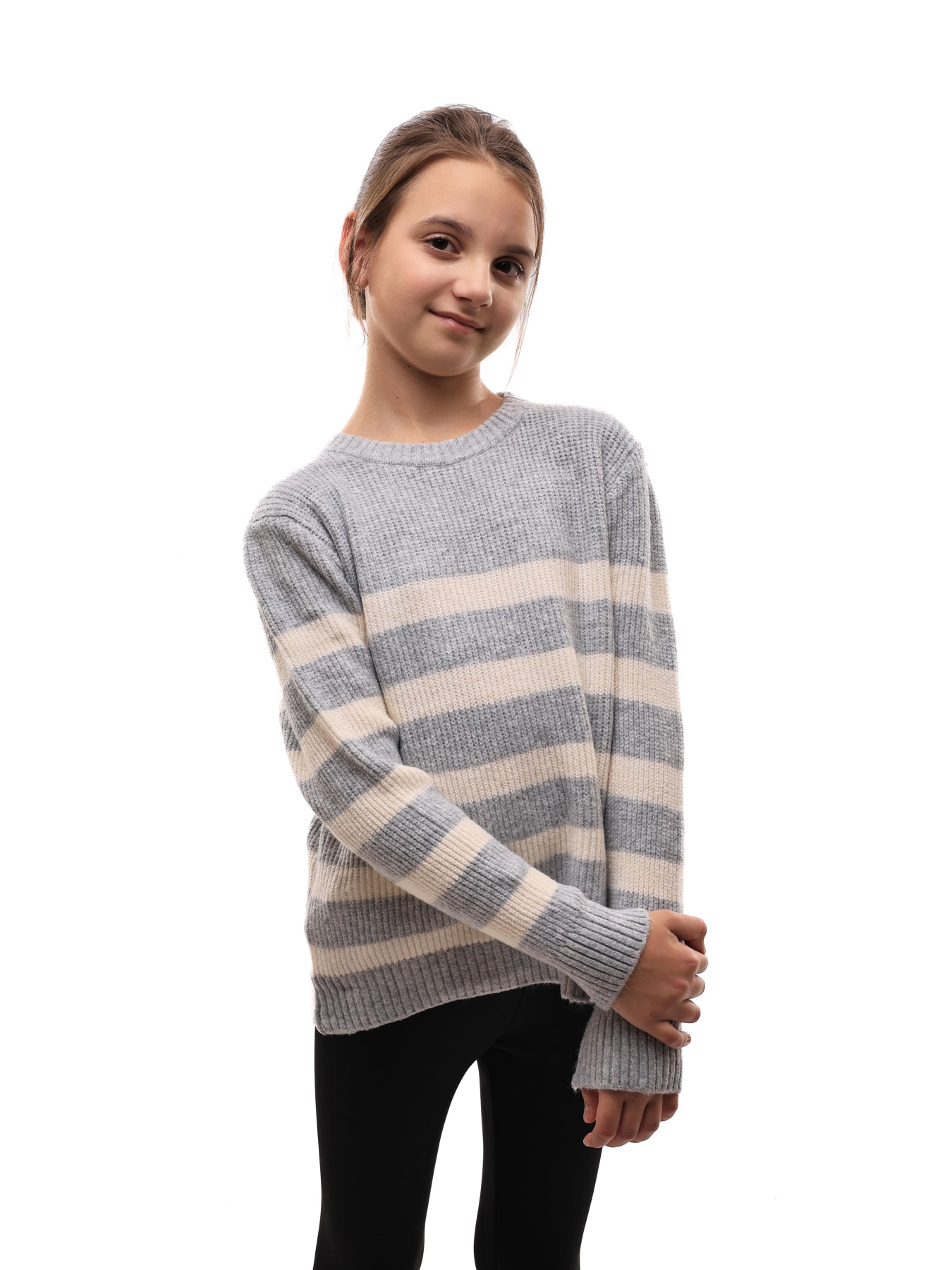 Свитер для девочки подростка Светло-серый STREAM модель 689175 Фото