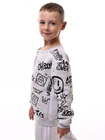 Свитшот для мальчика подростка Светло-серый STREAM модель 698633 Фото