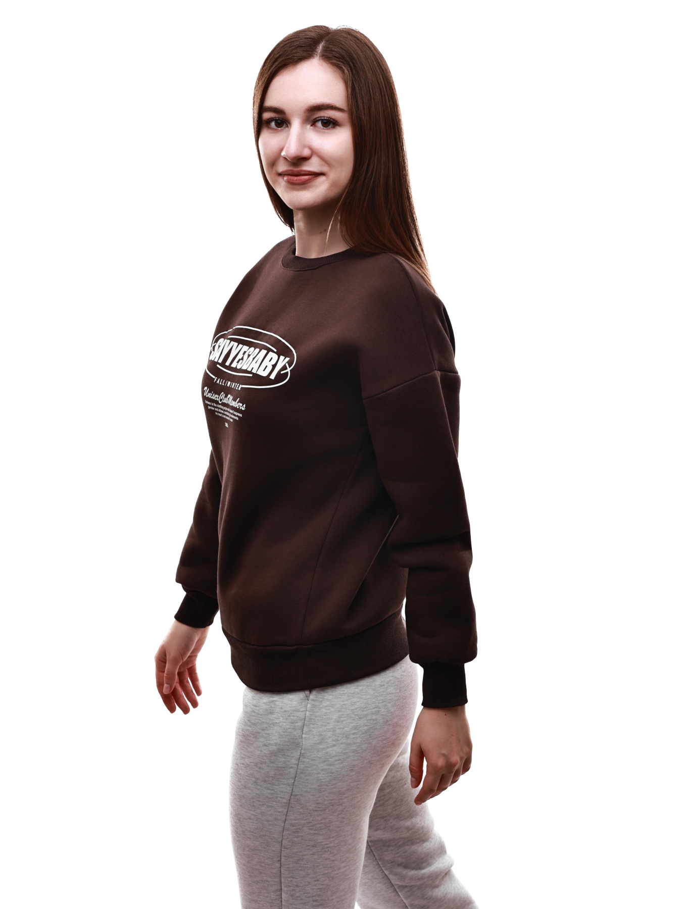 Свитшот женский Тёмно-коричневый LUMO модель 700698 Фото