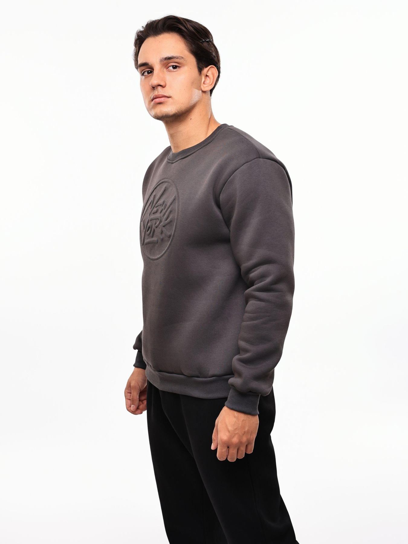 Свитшот мужской Серый LIKE модель 694612 Фото