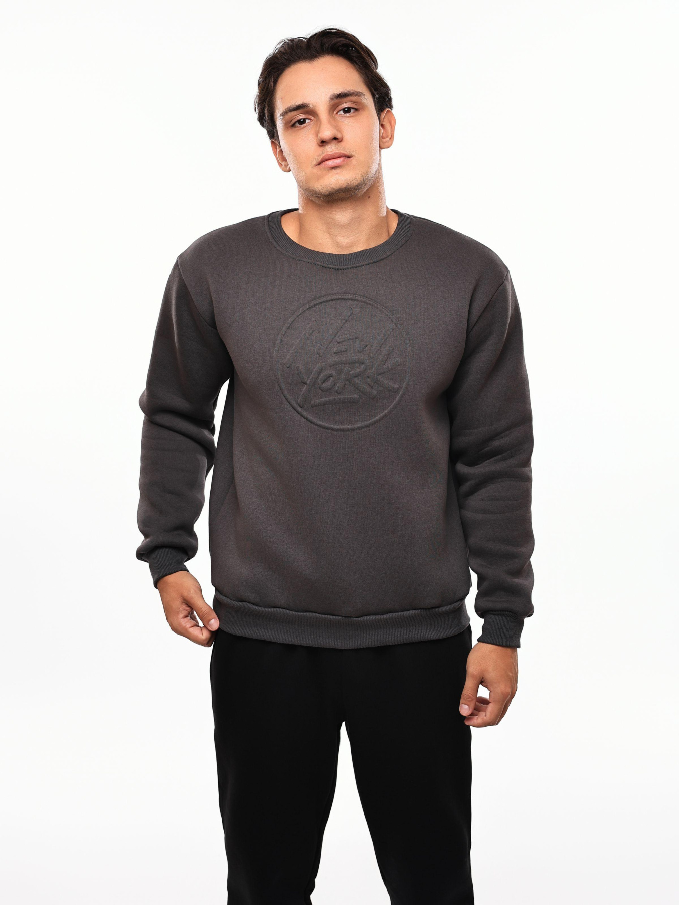 Свитшот мужской Серый LIKE модель 694612 Фото