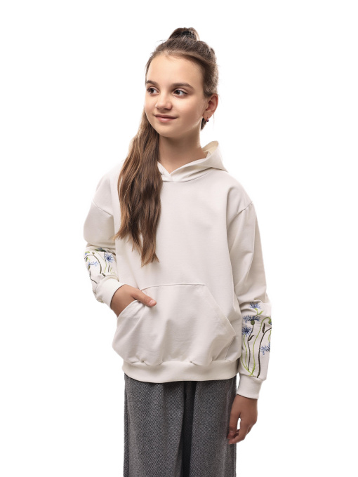 Худі для дівчинки підлітка Молочний LUMO модель 686710 Фото