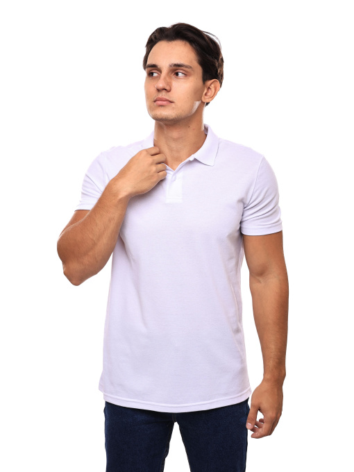 Поло мужское Белый LUMO модель 684711 Фото