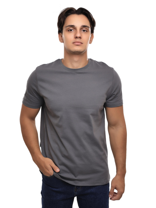 Футболка мужская Тёмно-серый BEKI модель 689759 Фото