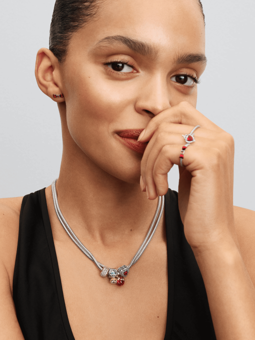 Серьги-гвоздики PANDORA Collabs модель 293779C01 Фото