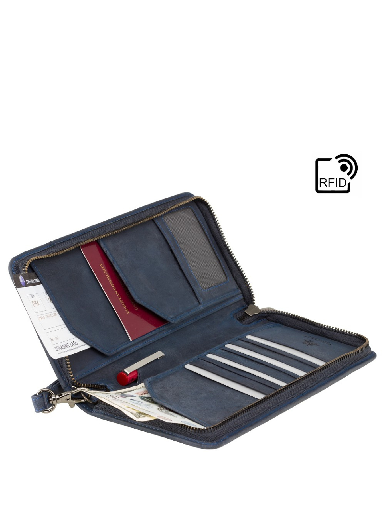 Портмоне Visconti Wing модель 728 OIL BLUE Портмоне Visconti Wing модель 728 OIL BLUE Фото