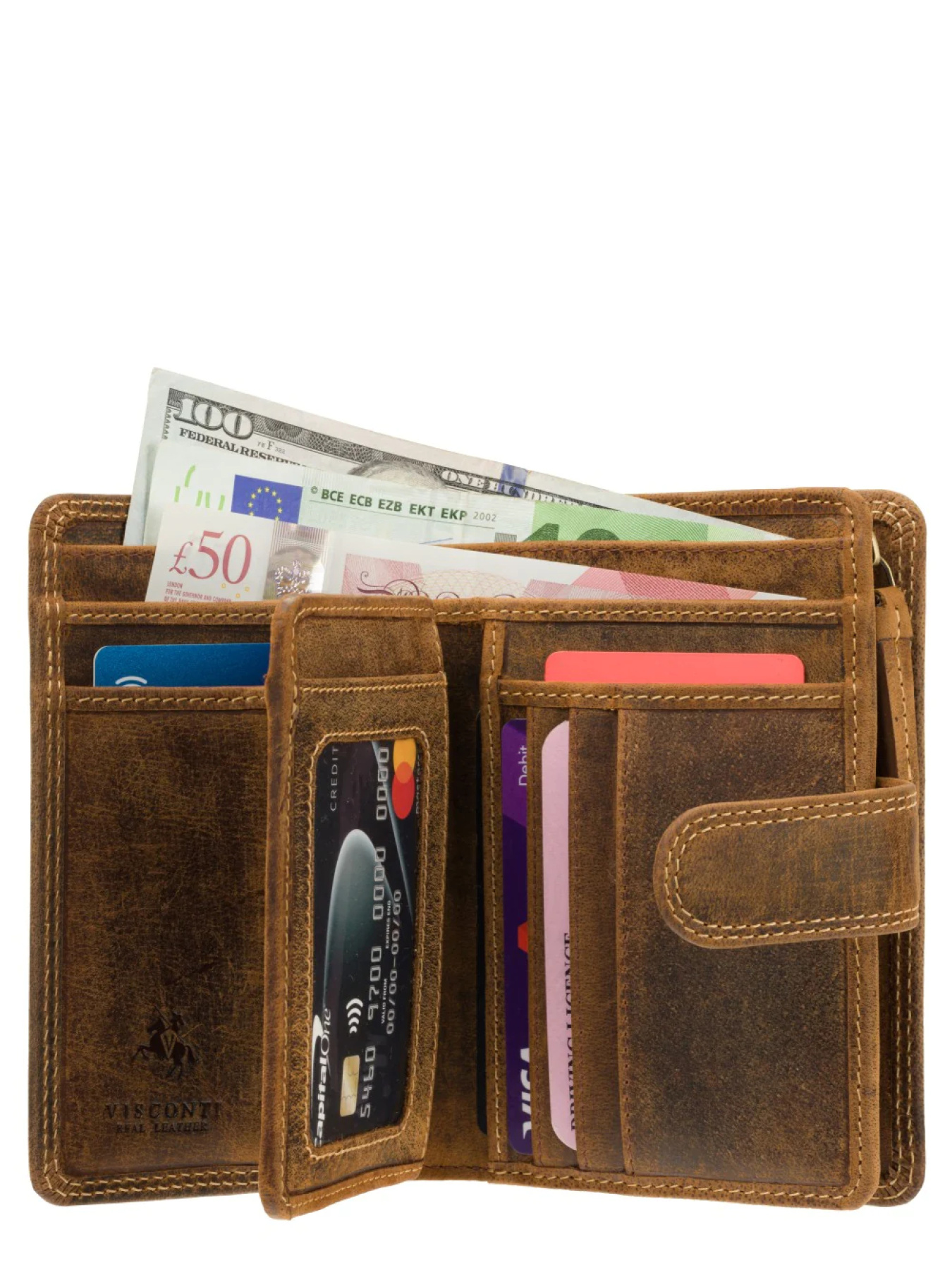 Портмоне Visconti Carbine модель 730 OIL TAN Фото
