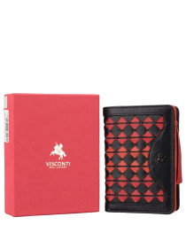 Гаманець Visconti модель BR75 BLK/CHERRY Фото