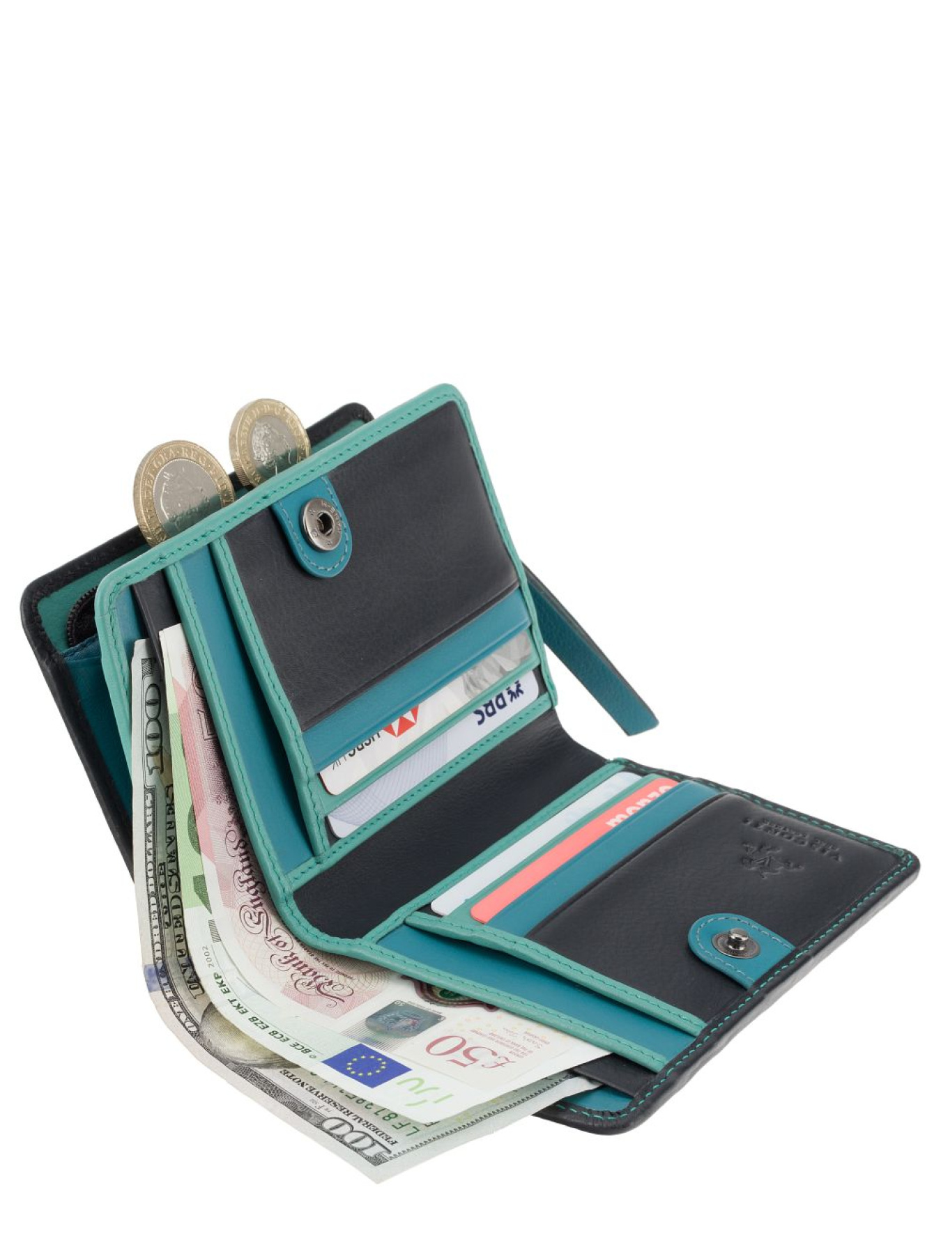 Гаманець Visconti модель BR75 BLUE/ORCHID Фото