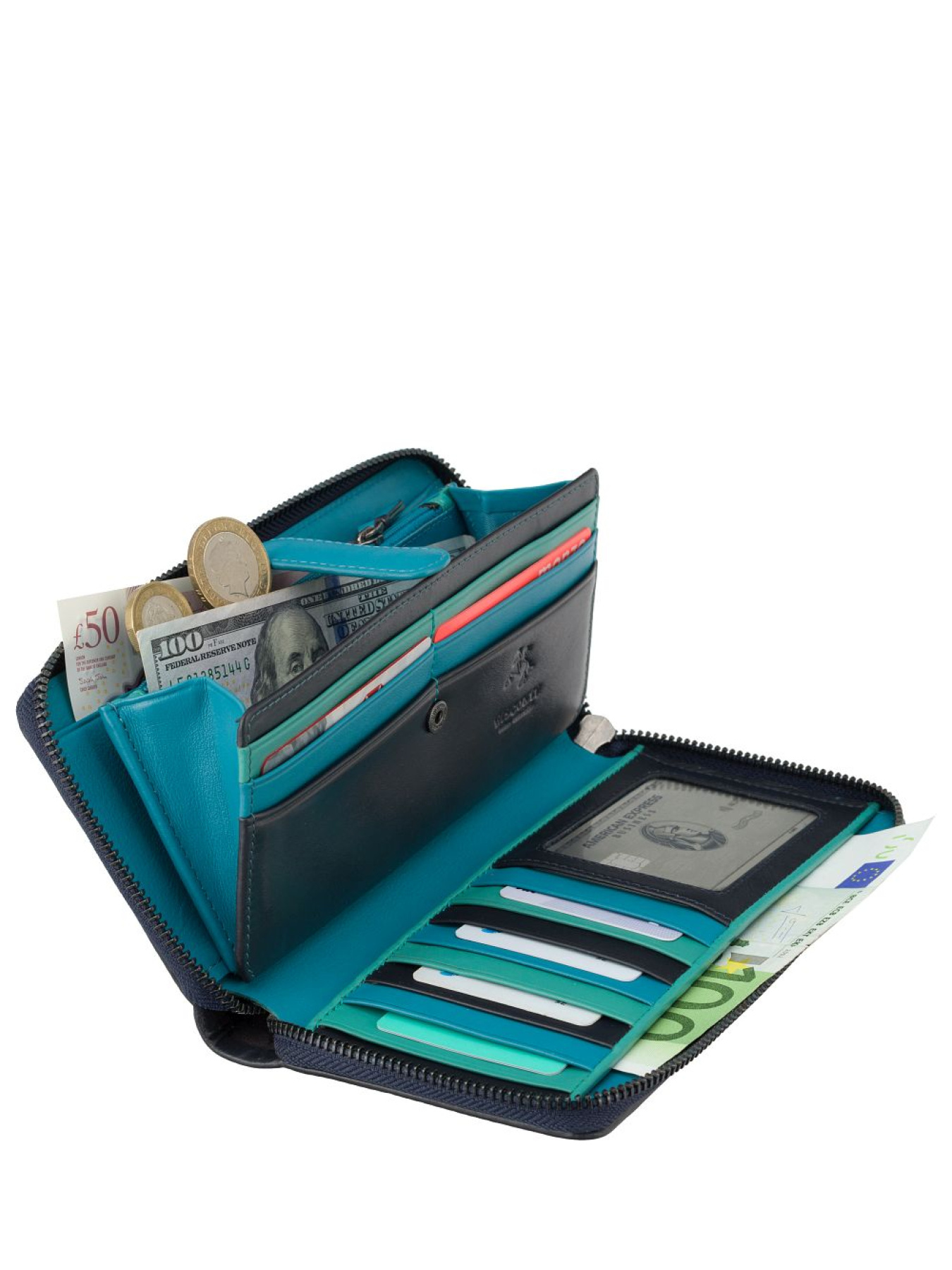 Гаманець Visconti модель BR76 BLUE/ORCHID Фото