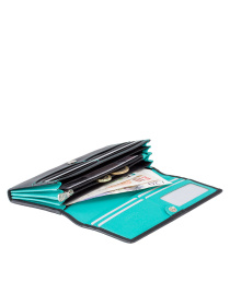 Гаманець модель CD21 BLK/AQUA Фото