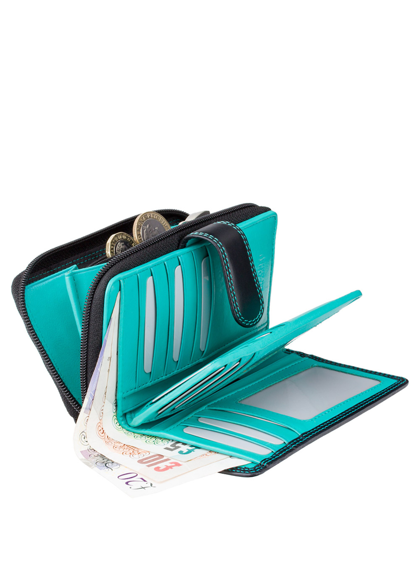 Портмоне модель CD22 BLK/AQUA Фото