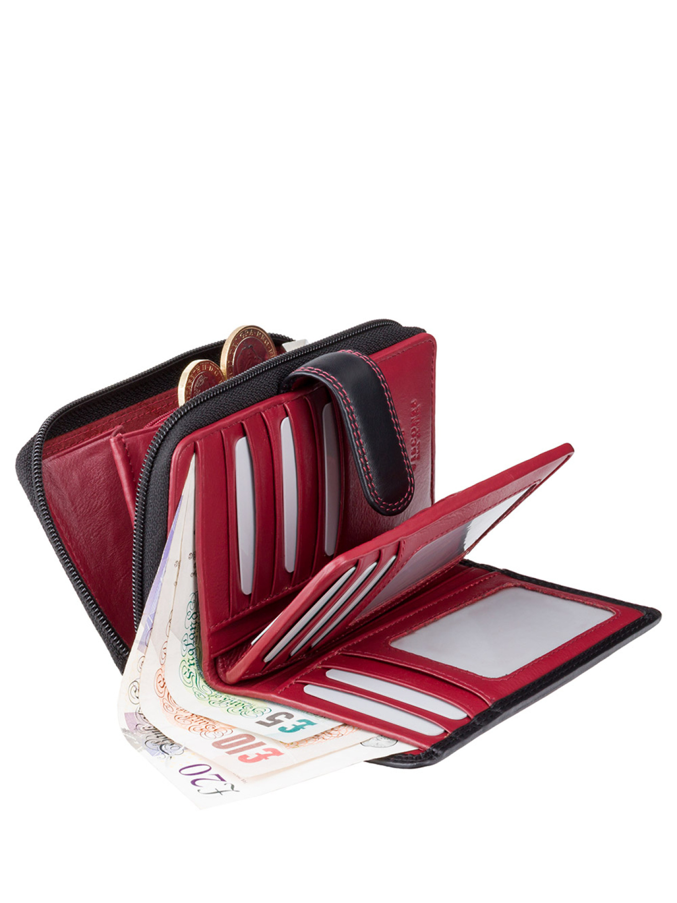 Портмоне Visconti модель CD22 BLK/RED Фото