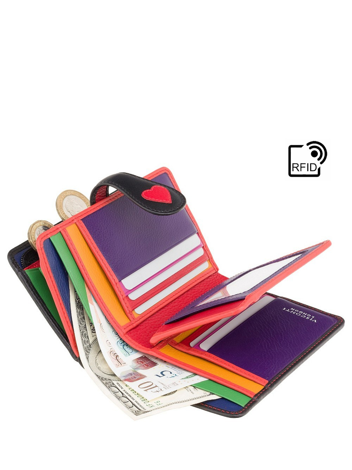 Гаманець Visconti модель LV4 BK MULTI Фото