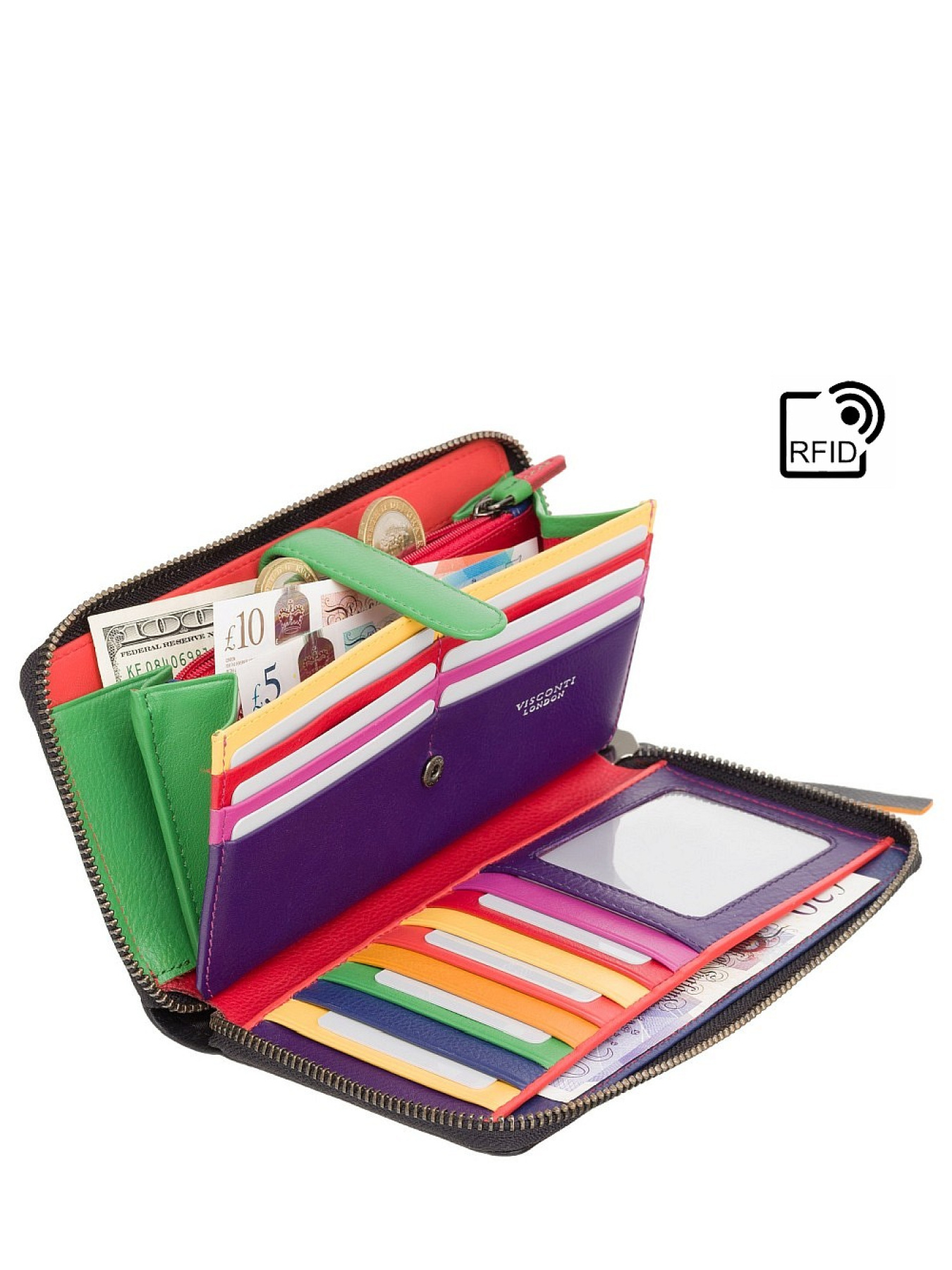 Кошелек Visconti модель LV5 BK MULTI Фото