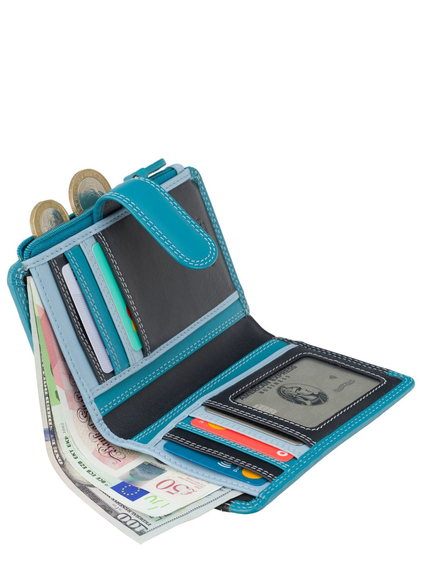 Портмоне Visconti модель RB97 BLUE MULTI Фото