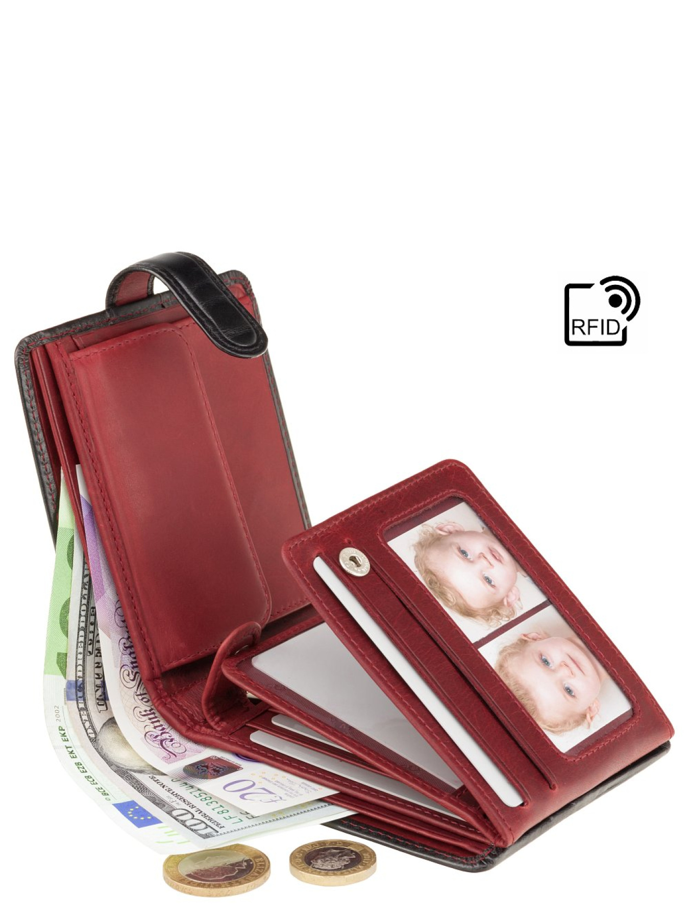 Портмоне модель TR35 BLK/RED Фото