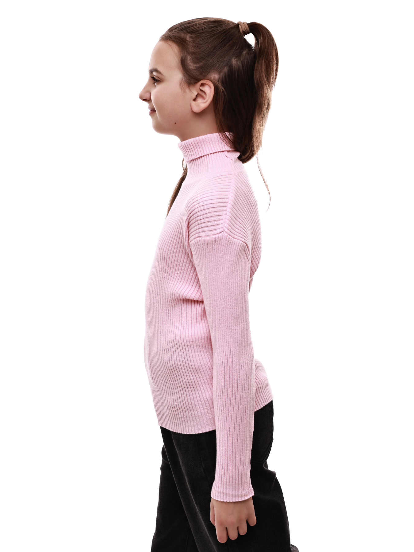 Гольф вязаный для девочки подростка Розовый LUMO модель 689042 Фото