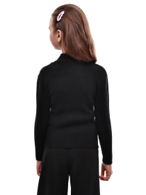 Гольф вязаный для девочки подростка Чёрный LUMO модель 689086 Фото