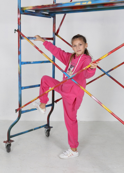 Спортивний костюм ISSA Plus модель CD-470_raspberry - фото