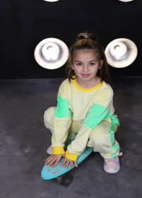 Спортивный костюм ISSA Plus модель CD-467_yellowlightgreen Фото