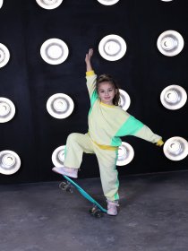 Спортивный костюм ISSA Plus модель CD-467_yellowlightgreen Фото