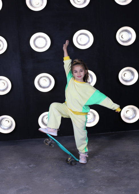 Спортивний костюм ISSA Plus Модель CD-467_yellowlightgreen Фото