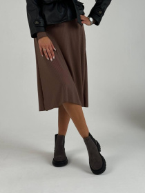 Ботинки замшевые с овчиной серо-коричневые (527/Ирени) модель P_204550-S38_204550 Фото