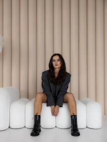 Черевики з натуральної шкіри тенесі чорного кольору на хутрі (524/Астерія 7) модель P_233208-S37_233215 Фото