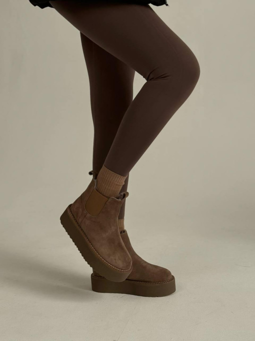 Жіночі замшеві уггі з хутряною підкладкою Карамель (541) модель P_230849-S37_230849 Фото