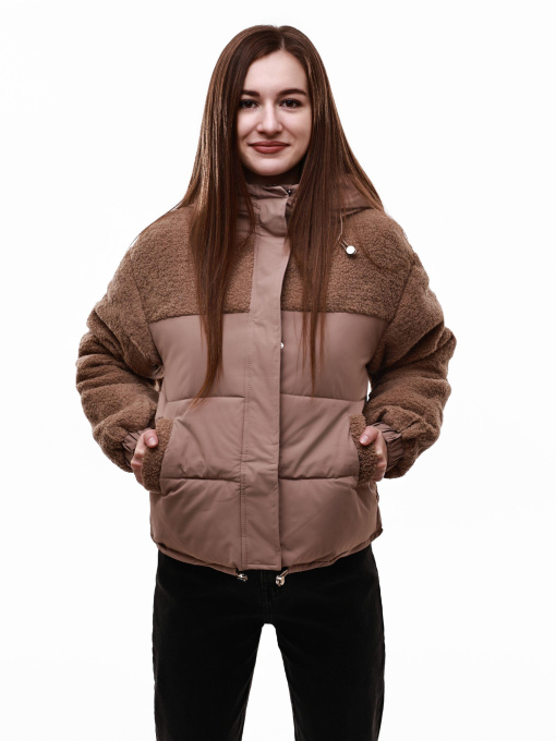 Куртка зимова жіноча Світло-коричневий LUMO модель 690686 Фото