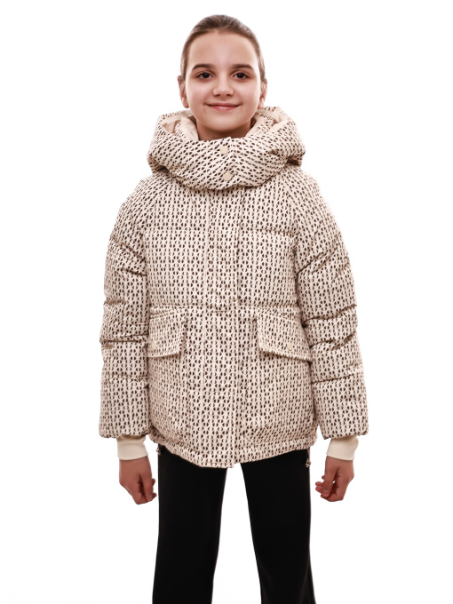 Куртка зимова для дівчинки підлітка Молочний STREAM модель 690124 Фото