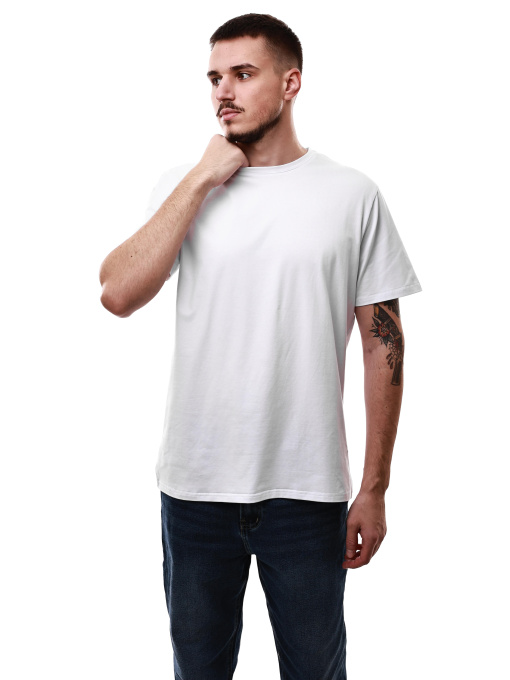Футболка чоловіча Білий BEKI модель 701816 Фото