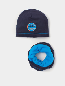 Комплект (шапка, снуд) модель 8848262wtr_Темно-синий Фото