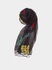 Платок H&M модель 6384317dm_черный с узором Фото