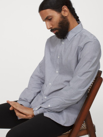 Сорочка повсякденна H&M модель 7817581sm_Серый Фото