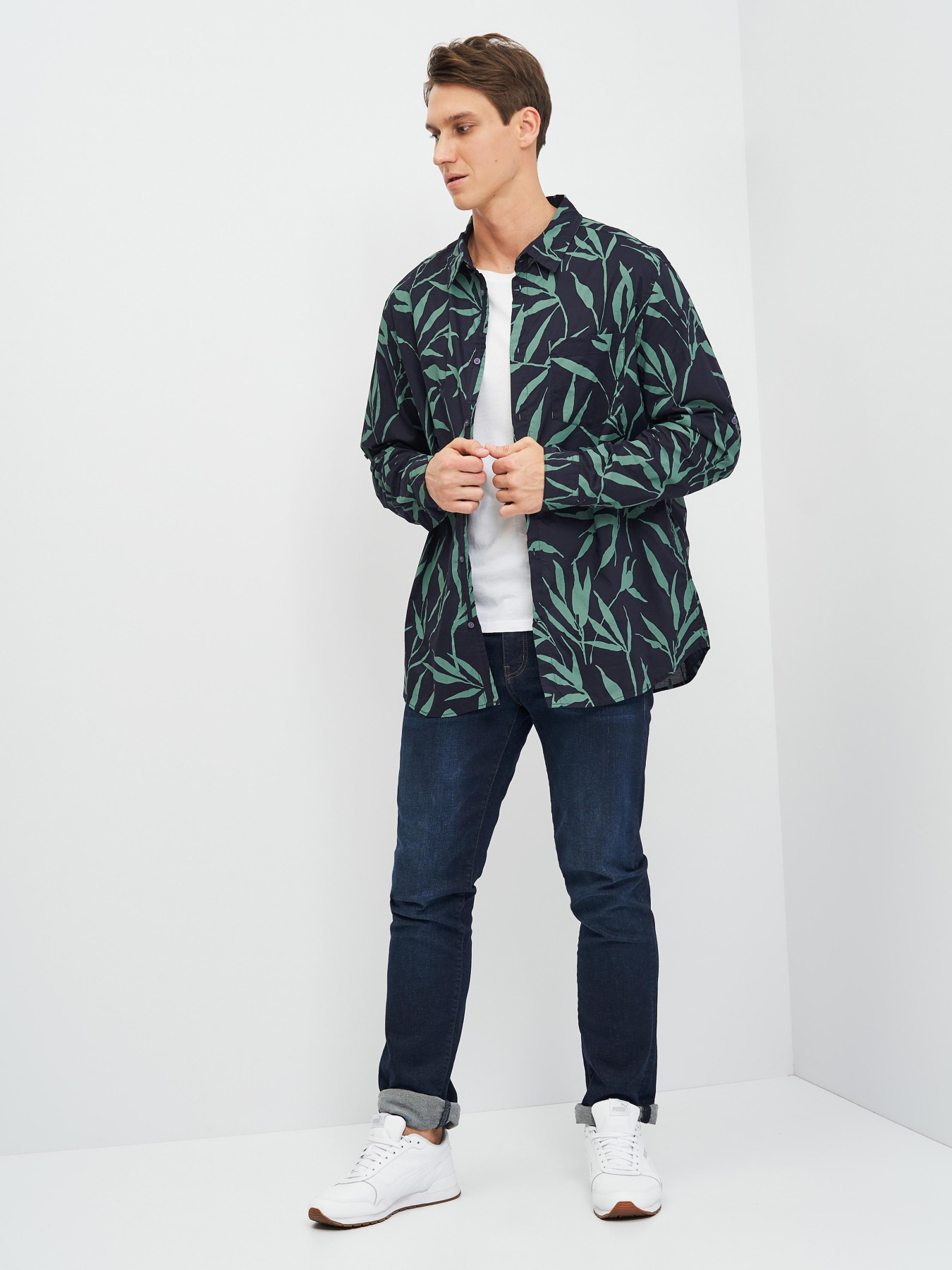 Сорочка H&M модель 5016191sm_сине-зеленый Фото