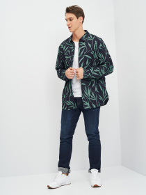 Сорочка повсякденна H&M модель 5016191sm_сине-зеленый Сорочка повсякденна H&M модель 5016191sm_сине-зеленый Фото