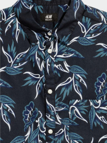 Сорочка H&M модель 5016196RP12_темно-синий с рисунком Фото