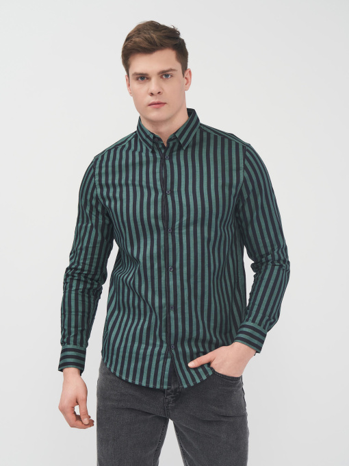 Рубашка H&M модель 6953220abr_черно-зеленый Фото